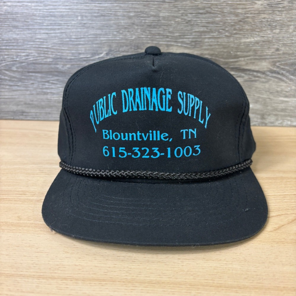 Vintage Public Drainage Supply Hat Cap Snap Back Trucker Blountville Tennessee